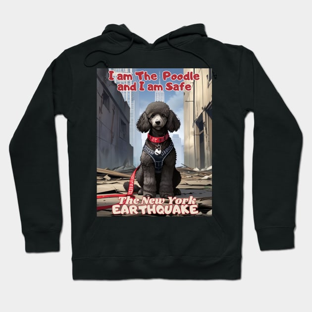 I Survived the New York City Earthquake, "I am The Poodle, I am safe, Ideal Gift, Hoodie by benzshope